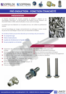 Documentation Soprilok et Soprima : fonction étanchéité 