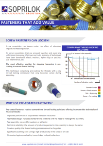 Pre-coating fasteners brochure